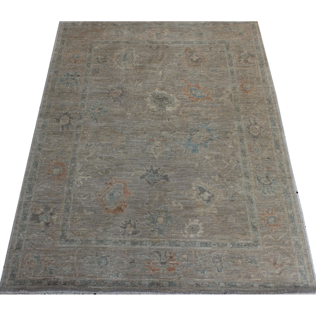 Vintage 5x7 Ft Hand Knotted Rug - Turkish Oushak Rug - Plush Wool Rug - Hand Woven Oriental Rug - Light Color Bedroom Rug - 5x7 Office Rug-San Francisco Rugs--San Francisco Rugs