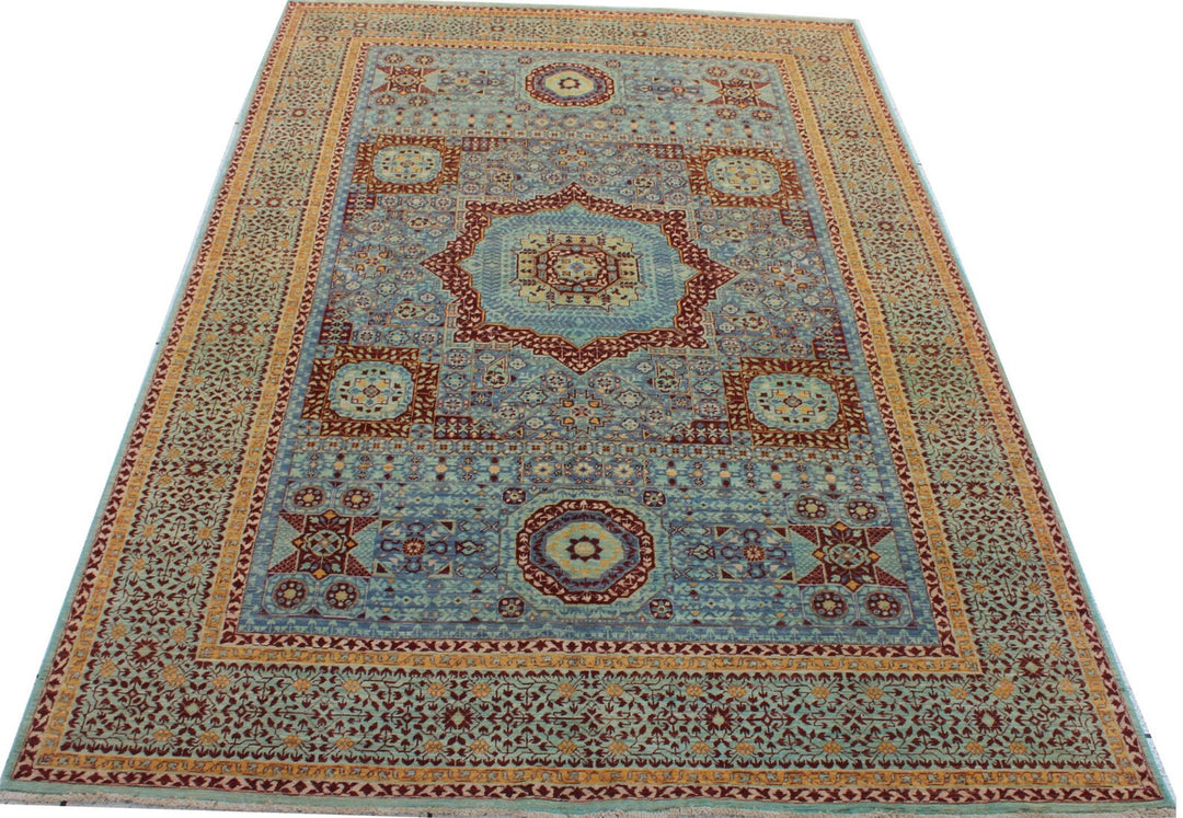 6X8 Hand knotted 15th Century Mamluk Medallion Rug-San Francisco Rugs--San Francisco Rugs