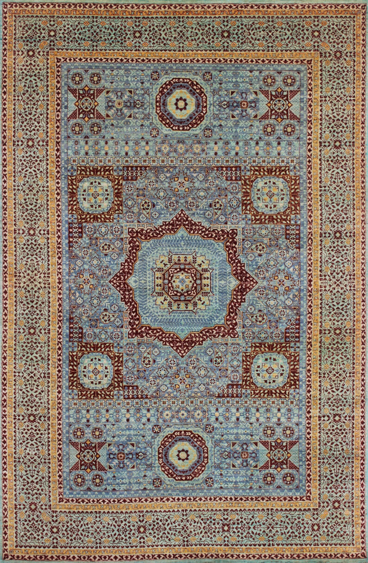 6X8 Hand knotted 15th Century Mamluk Medallion Rug-San Francisco Rugs--San Francisco Rugs