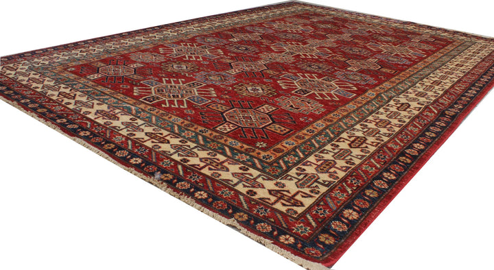 Red 6X9 ft Hand Knotted Kazak Rug-San Francisco Rugs--San Francisco Rugs