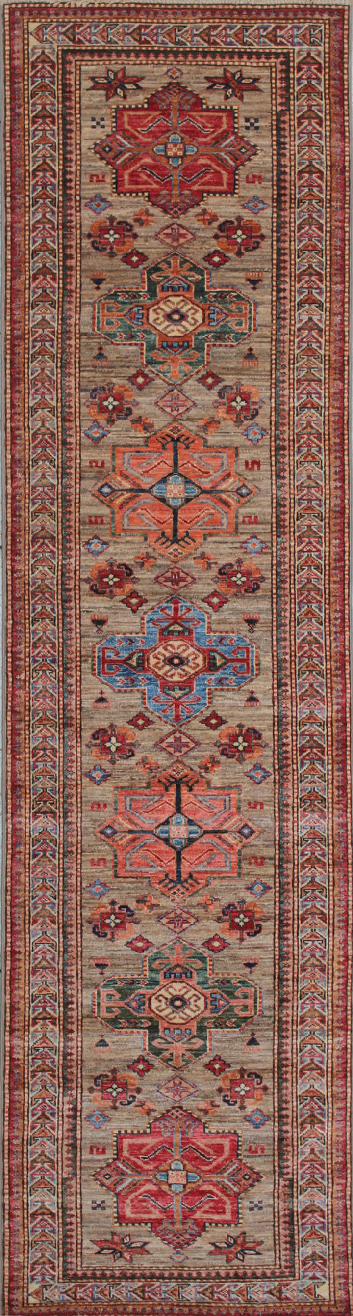 Natural Gray 2.6X10.0 Kazak Runner-San Francisco Rugs--San Francisco Rugs