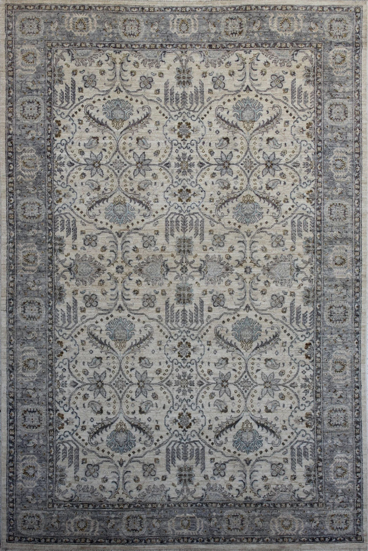 5'8X8'6" ft Hand Knotted Beige-Gray Rug-San Francisco Rugs--San Francisco Rugs