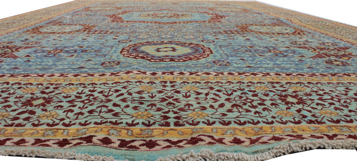 6X8 Hand knotted 15th Century Mamluk Medallion Rug-San Francisco Rugs--San Francisco Rugs