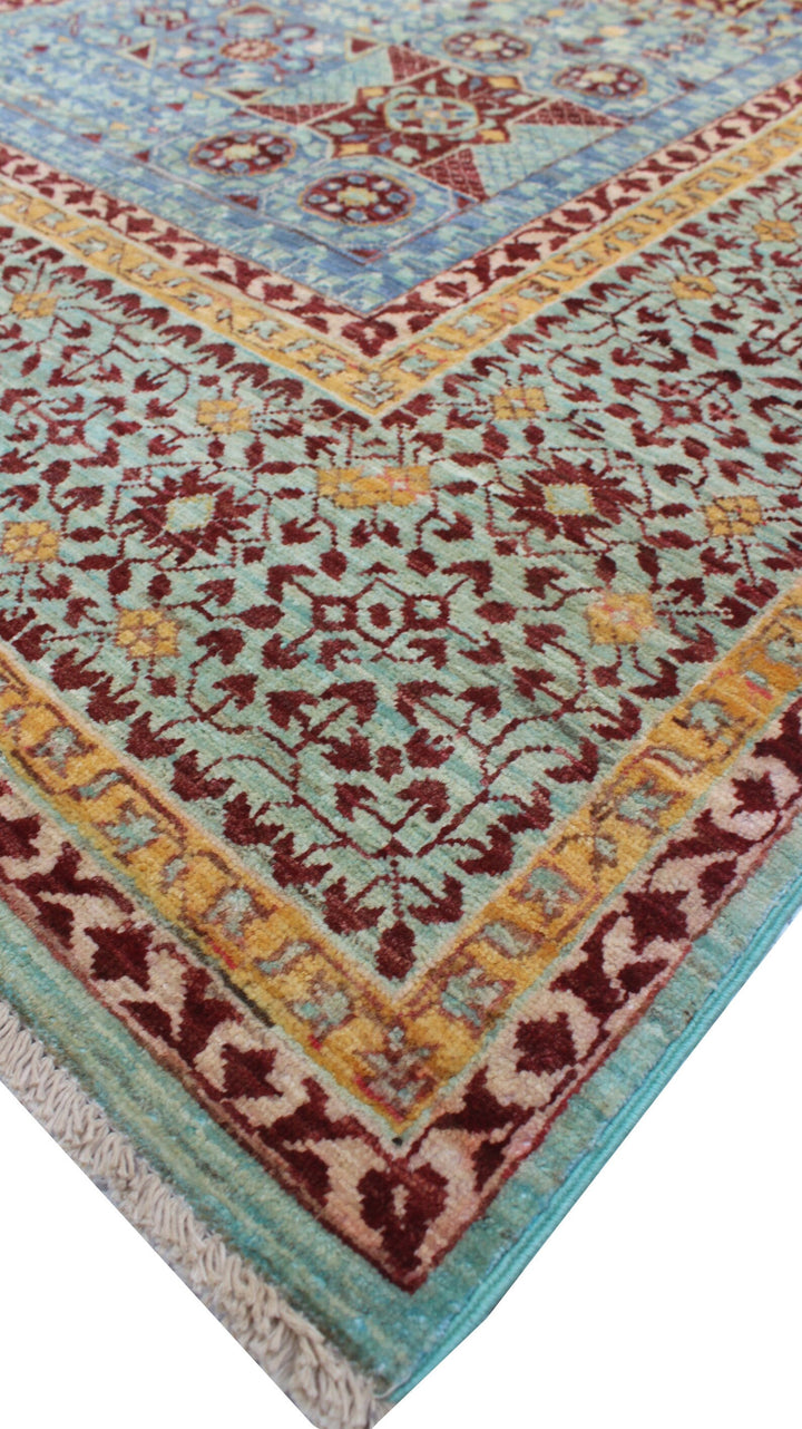 6X8 Hand knotted 15th Century Mamluk Medallion Rug-San Francisco Rugs--San Francisco Rugs