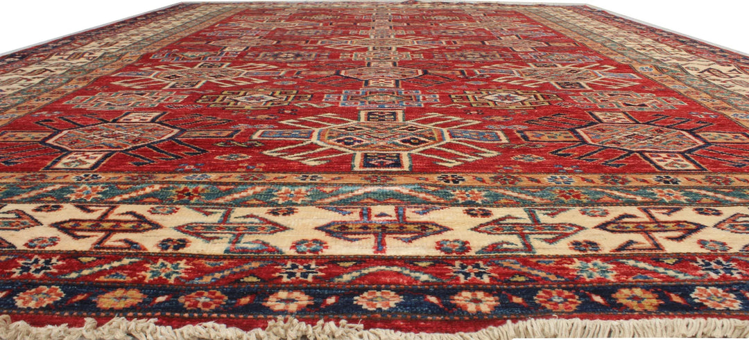 Red 6X9 ft Hand Knotted Kazak Rug-San Francisco Rugs--San Francisco Rugs