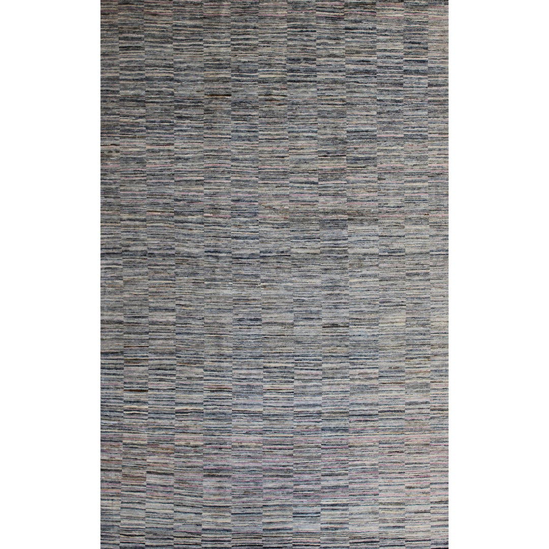 Gray 6x9 ft Striped Gabbeh Rug- Hand Knotted Rugs - Area Rug - Living Room Rug - Office Rug - Dining Room Rug - Bedroom Rug - Home Decor Rug-San Francisco Rugs--San Francisco Rugs