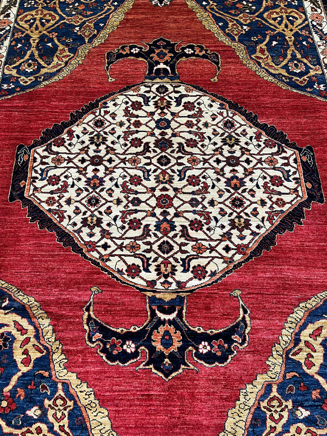 9X12 HERIZ MEDALLION DESIGN HAND KNOTTED RUG-San Francisco Rugs--San Francisco Rugs