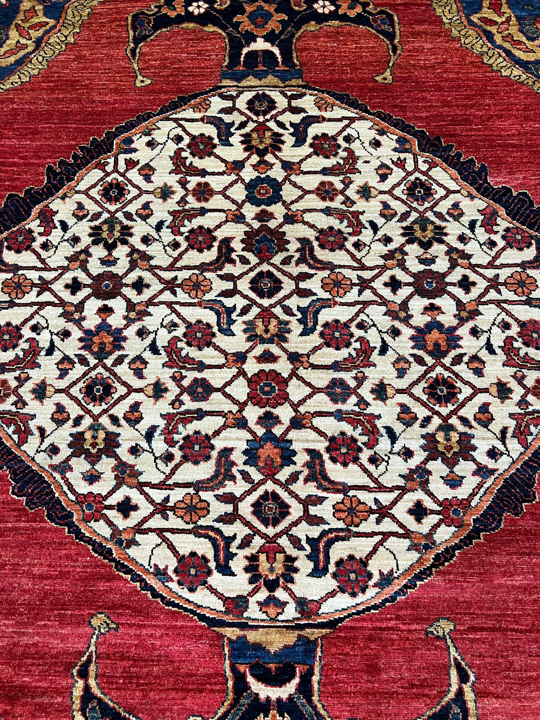 9X12 HERIZ MEDALLION DESIGN HAND KNOTTED RUG-San Francisco Rugs--San Francisco Rugs