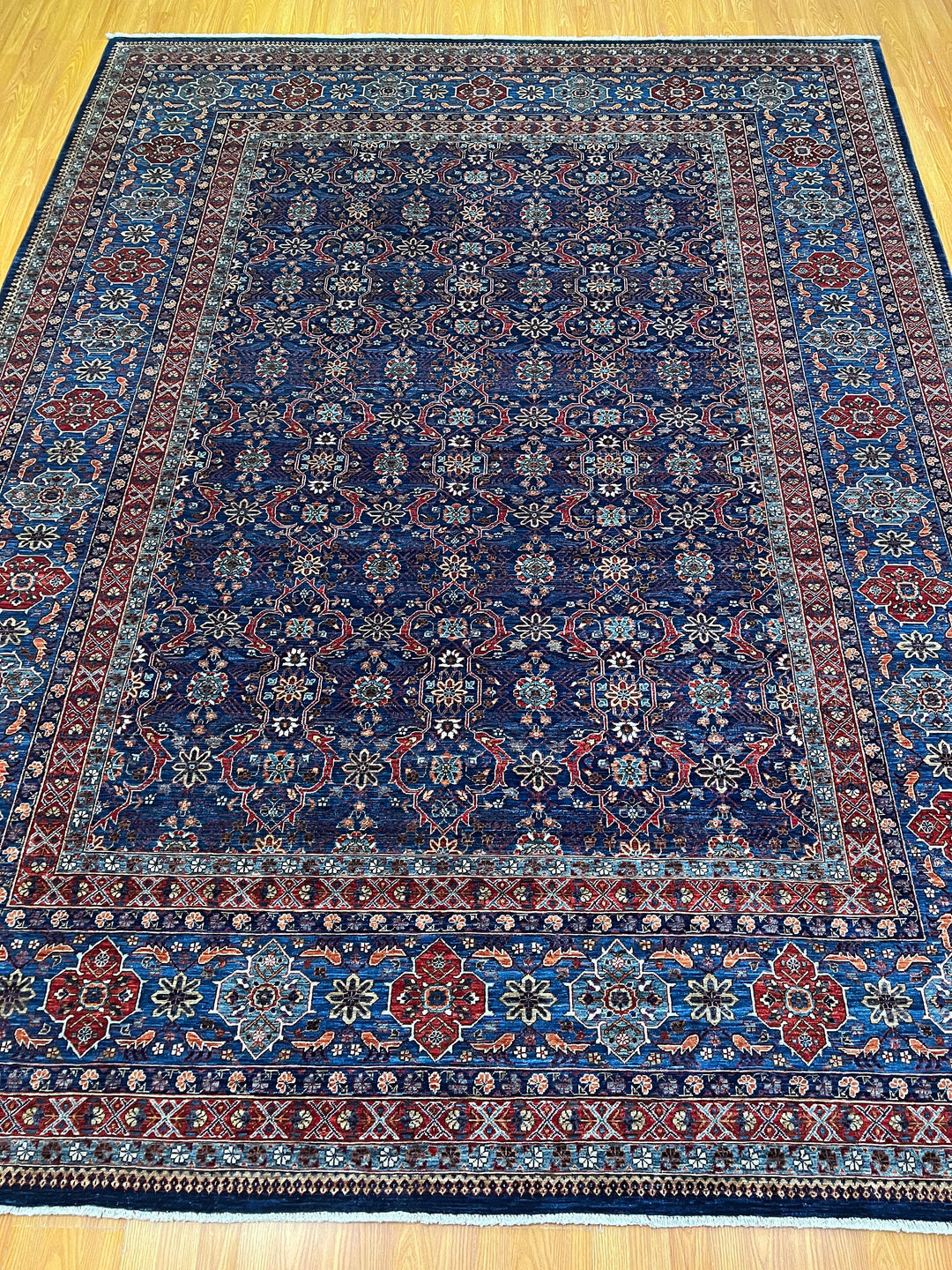 9X12 NAVY BLUE HIGH QUALITY HAND KNOTTED ORIENTAL RUG-San Francisco Rugs--San Francisco Rugs