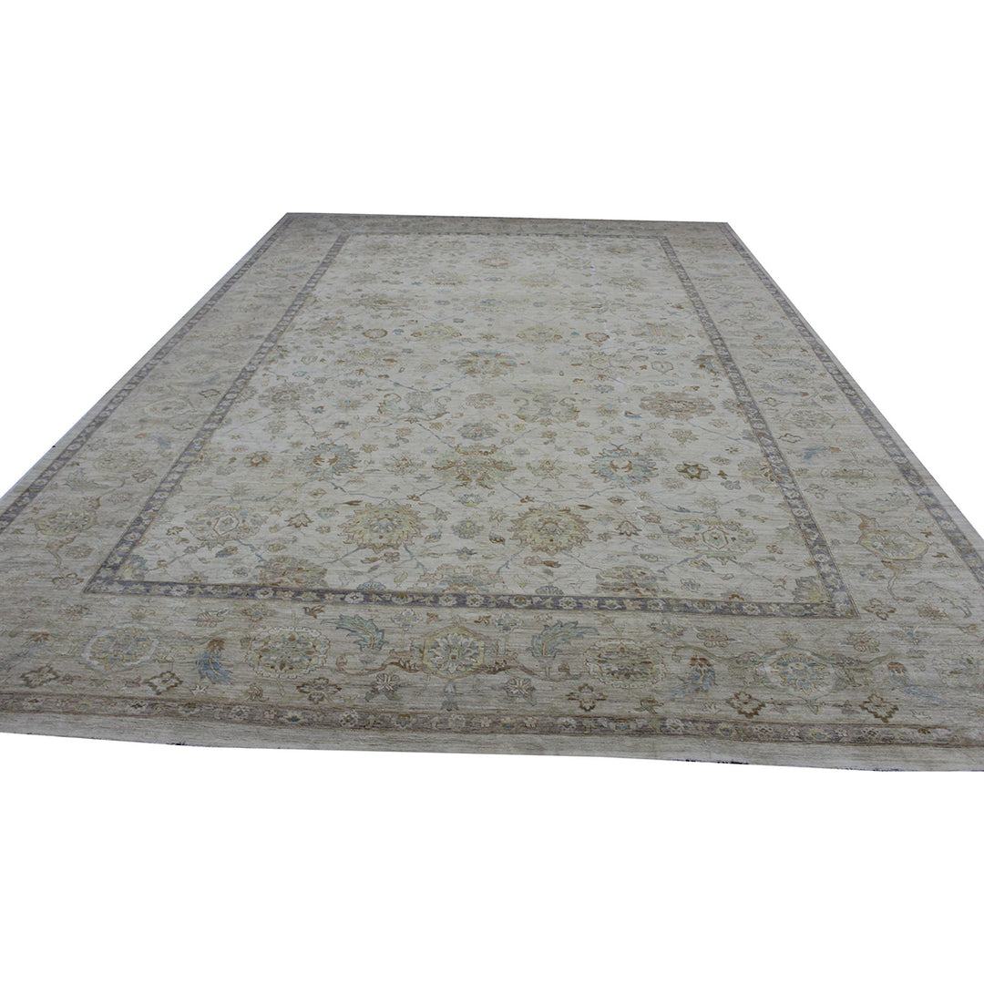 15X22 FT MUTED HAND KNOTTED VINTGE OUSHAK RUG-San Francisco Rugs--San Francisco Rugs