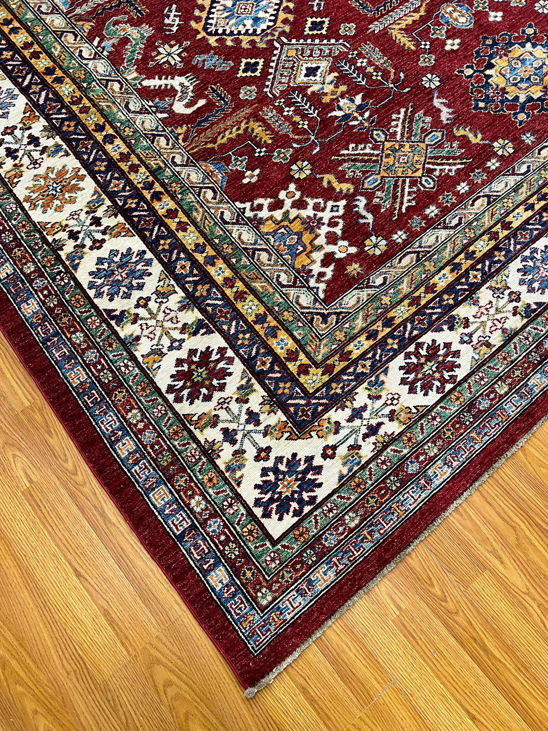 9X12 RED KAZAK AFGHAN HAND KNOTTED AREA RUG-San Francisco Rugs--San Francisco Rugs