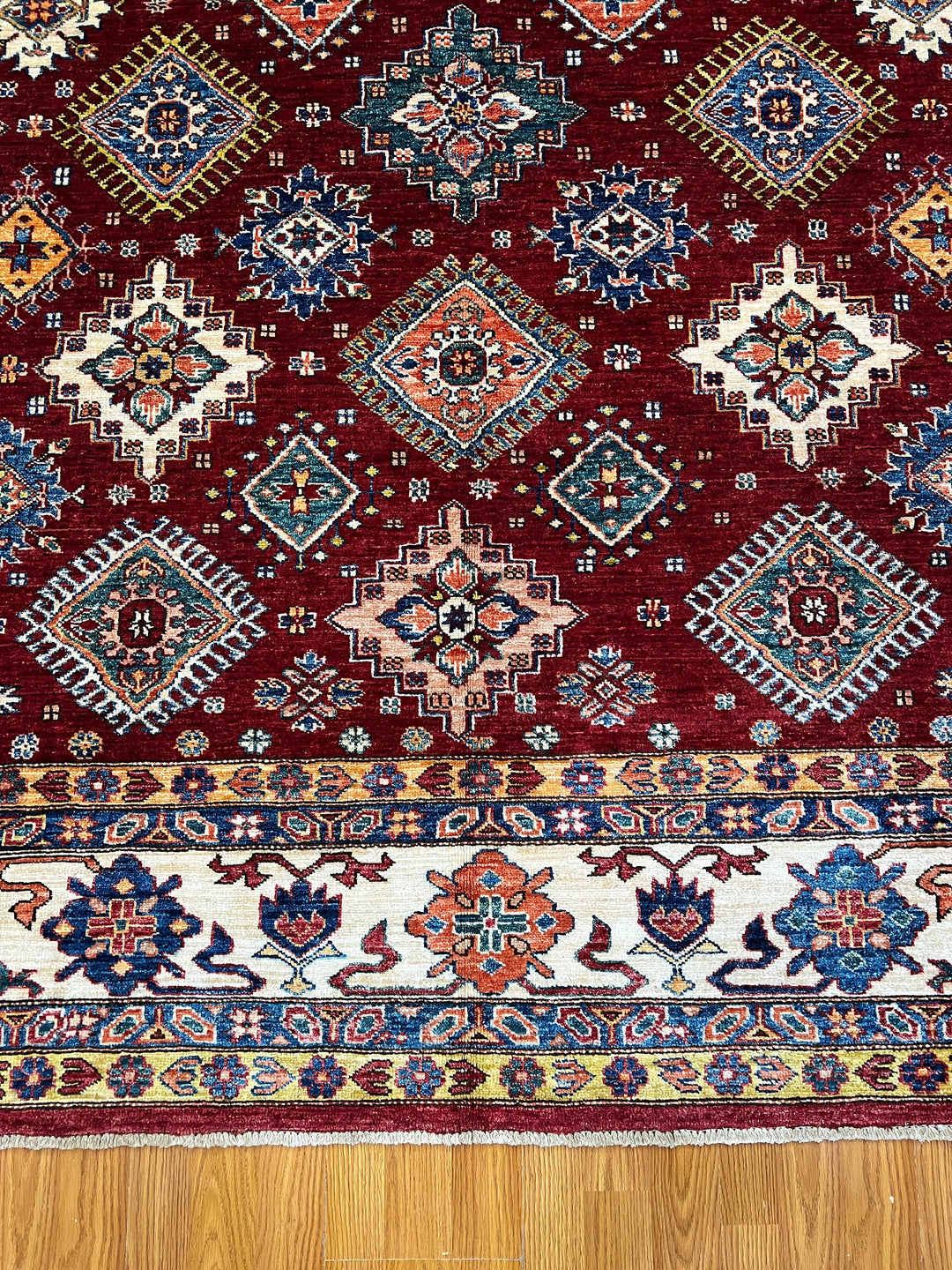 9X12 RED KAZAK HAND KNOTTED ORIENTAL RUG-San Francisco Rugs--San Francisco Rugs