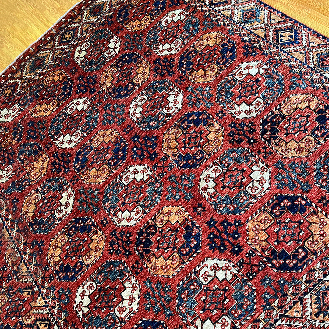 9X12 RED ERSARI HAND KNOTTED ORIENTAL RUG-San Francisco Rugs--San Francisco Rugs