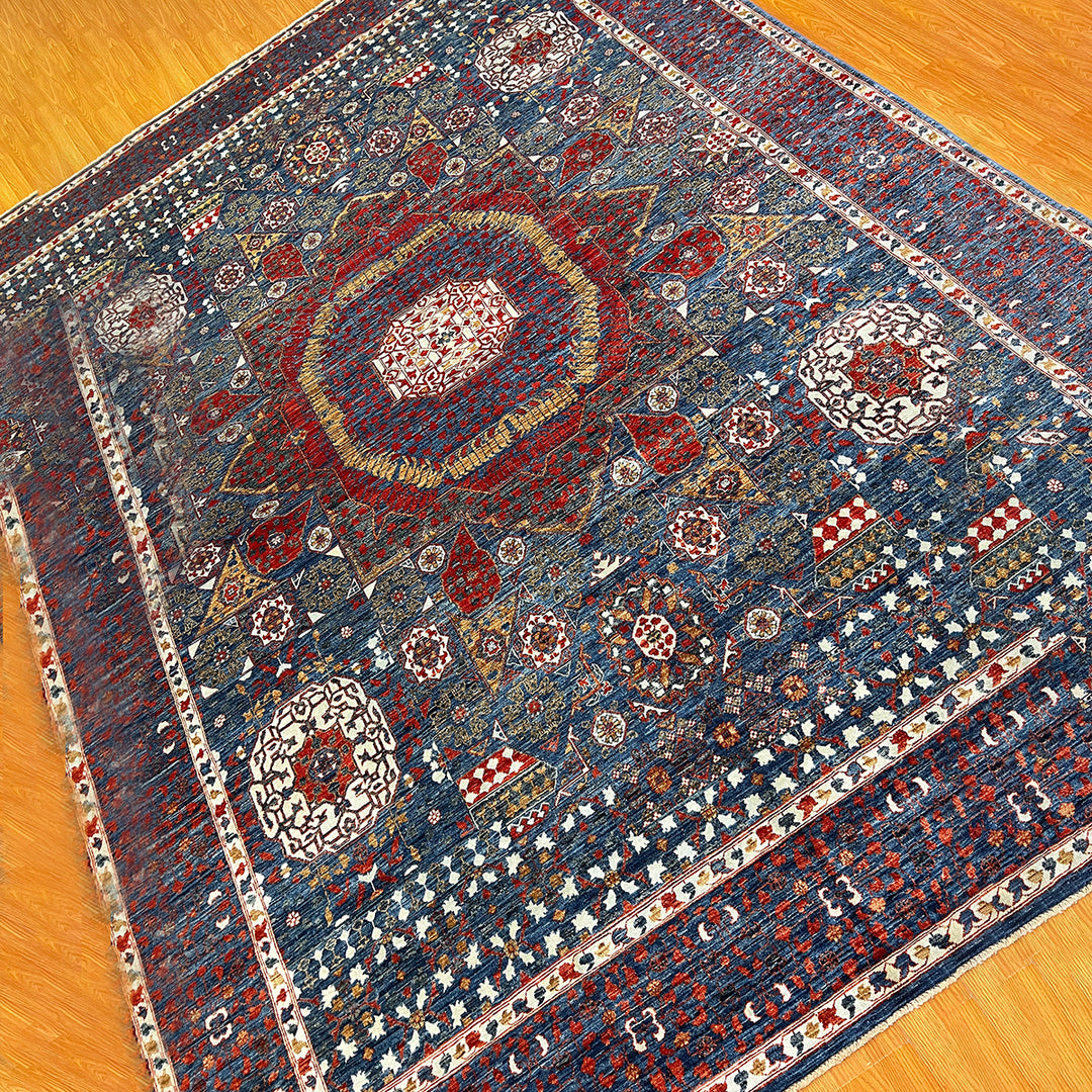 9X12 WOOL & SILK MULTICOLOR MAMLUK HAND KNOTTED RUG-San Francisco Rugs--San Francisco Rugs