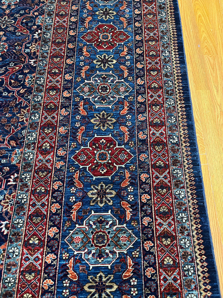 9X12 NAVY BLUE HIGH QUALITY HAND KNOTTED ORIENTAL RUG-San Francisco Rugs--San Francisco Rugs