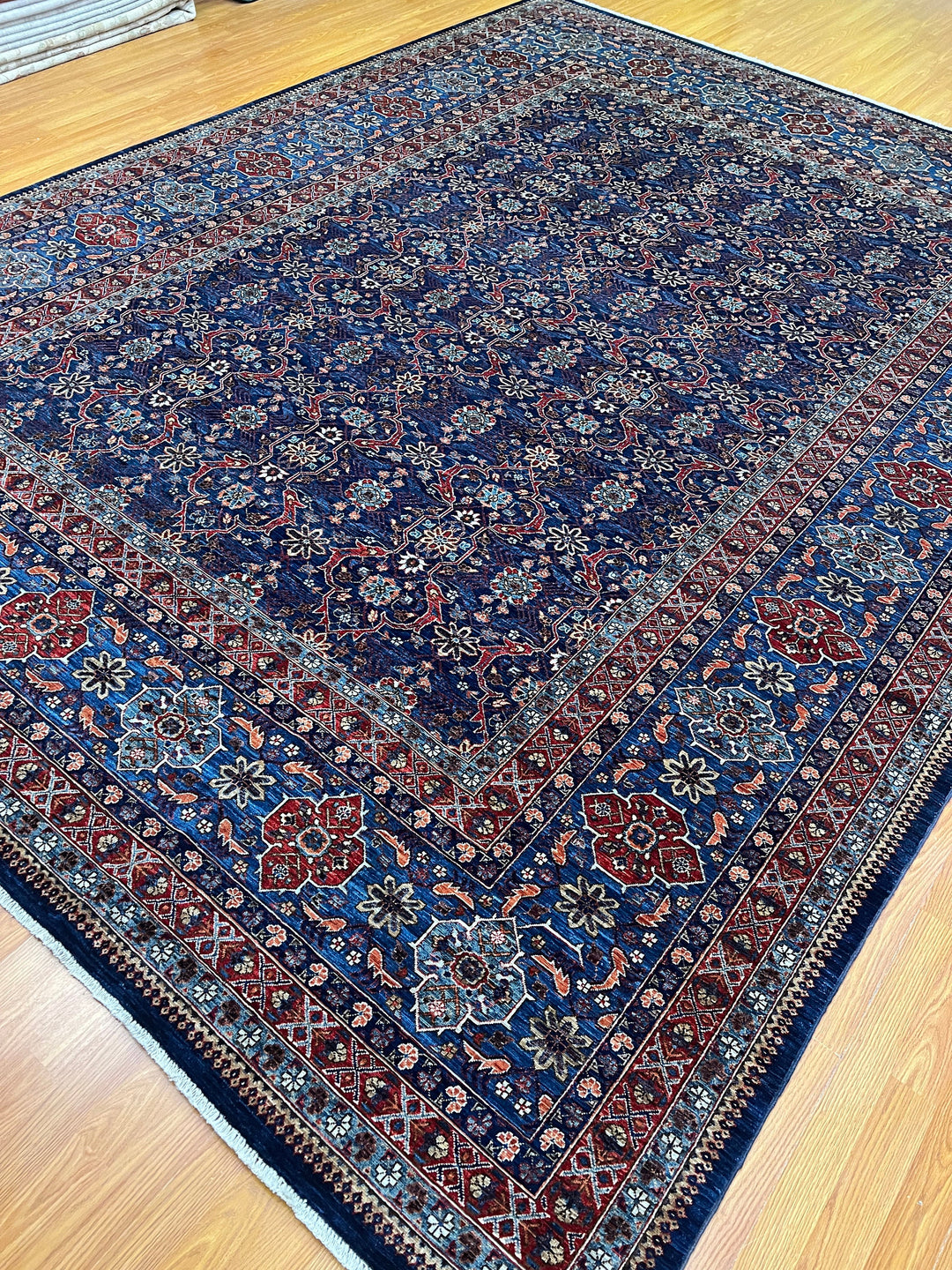 9X12 NAVY BLUE HIGH QUALITY HAND KNOTTED ORIENTAL RUG-San Francisco Rugs--San Francisco Rugs